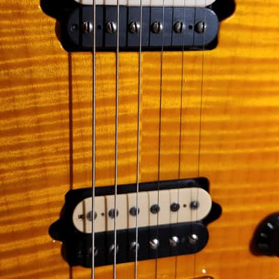 Peavey EVH Wolfgang Stop-Bar Tailpiece Transparent Amber Peavey Case image 7