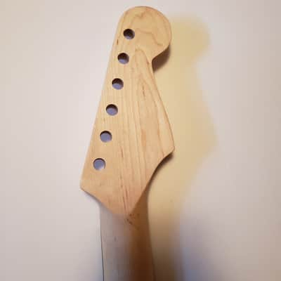 Left Handed 22 Fret Strat Style 25.5" Guitar Neck | Canadian Maple | Rosewood Fretboard | Bone Nut image 5