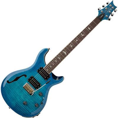 Paul Reed Smith SE Custom 24 Semi-Hollow Piezo Electric Guitar - Lake Blue image 2