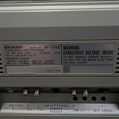 Sharp GF-575z - Boom box! image 10