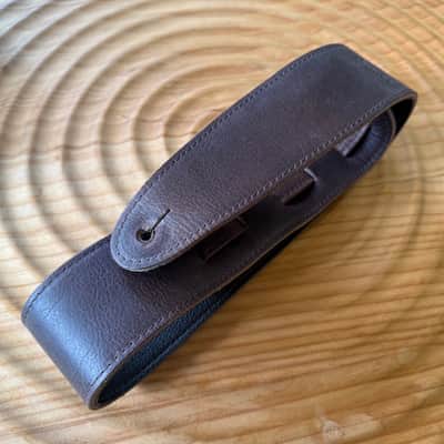 Fender 2-1/2" Baseball Glove Leather Guitar Strap - Dark Brown image 7