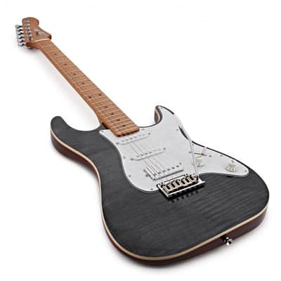 Jet JS-450 TBK 450 Series Basswood Flamed Maple Top Body Canadian Roasted Maple Neck 6-String Electric Guitar image 4