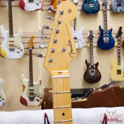 Fender Custom Shop Vintage Custom '55 1955 Hardtail Stratocaster Time Capsule Package Aged White Blonde 7.30 LBS image 7