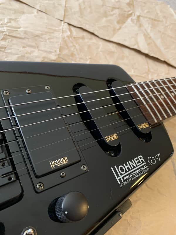 Hohner G3T 1989 Black Steinberger Licensed Hss EMG Select Headless