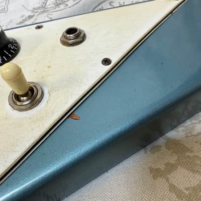 1992 Replica ‘67 Flying V Factory Frost Blue Lacquer Factory Reclaimed 1960’s Wood, 1967 Factory Parts, Wiring, Pat No Pickups Melody Maker Fingerboard Etc image 15