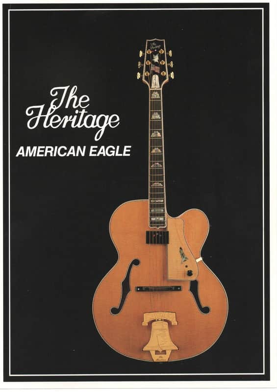 Heritage Guitars- American Eagle, promotional print/cut sheet, 1988 image 1