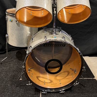 Ludwig Concert Tom Set early 70's - Silver Sparkle Clear Maple interiors image 1
