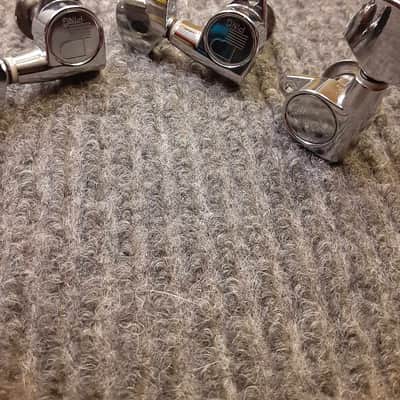 Ping Guitar Tuners (partial set: 2 bass side, 1 treble side) 1980's-1990's - Chrome image 8