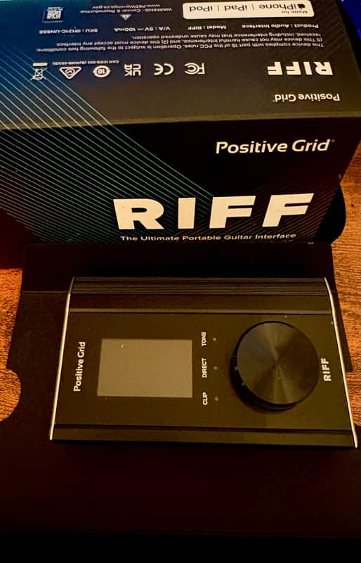 Positive Grid RIFF USB Guitar Audio Interface 2023 - Present - Black image 1