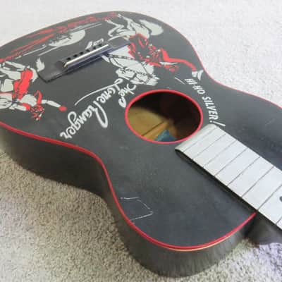 Vintage 1938-40 Supertone Lone Ranger Guitar Vibrant Graphics Rare Model Regal image 11