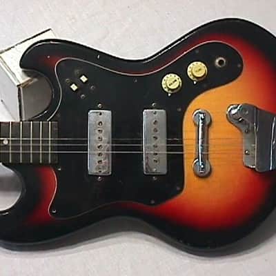 Vintage Teisco Style Global Made 1960's Solid Body Electric Guitar as-is image 2