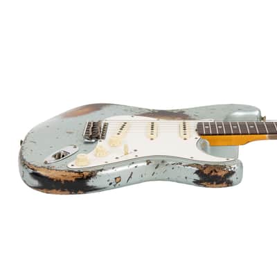 Used Fender Custom Shop 1965 Stratocaster Relic - Firemist Silver on 3-Color Sunburst image 7