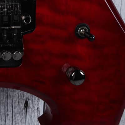 BC Rich NJ Series Beast Electric Guitar Flame Maple Trans Red w Hardshell Case image 4