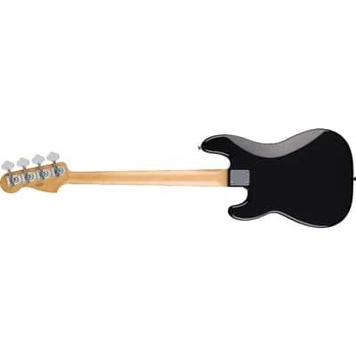 Fender Standard Precision Bass, Laurel Fingerboard, White Pickguard, Black image 4