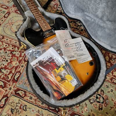 Epiphone The Dot Semi-Hollow Body Electric Guitar W/ Hard Case - 2007 - Vintage Sunburst (C013-G11) image 17