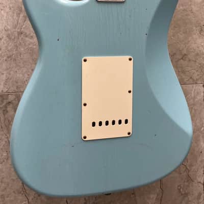 Fender Custom Shop 1969 Stratocaster Journeyman Relic Rosewood Fingerboard, Faded Daphne Blue 9235700045 SERIAL NUMBER CZ588780 - 7 LBS 11 OZ image 2