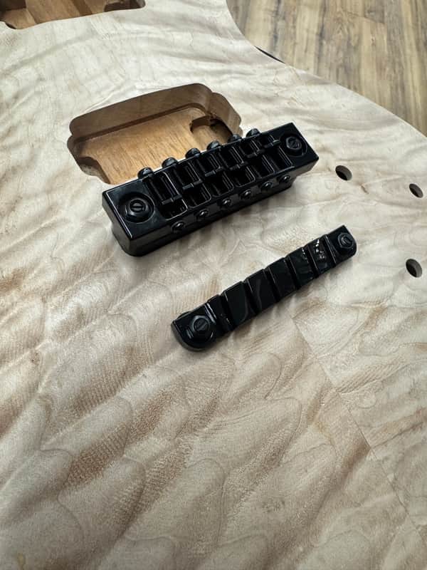 Carlino Rock Bottom Bridge/sustain block / tailpiece System 2025 - Gloss Black image 1