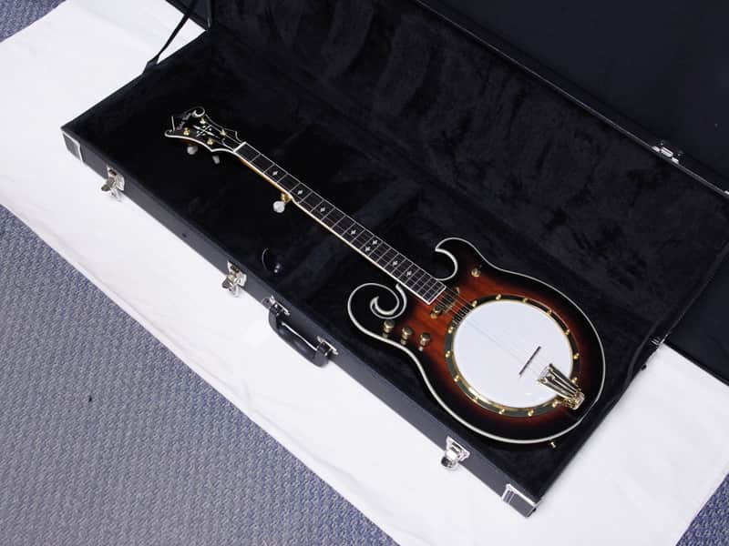 Gold Tone EBM-5 F-style electric 5-string Banjo w/ CASE - Planet Tuners -B-stock image 1