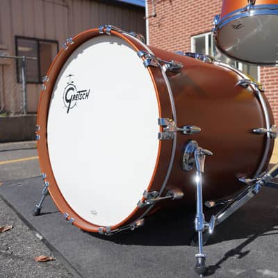 Gretsch USA Custom 3pc. Maple Shell Pack in Satin Copper Lqr. w/ 22"x22" Bass Drum and 13' Tom and 16'' Floor Tom image 11