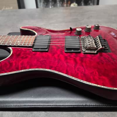 Schecter C-1 Hellraiser FR Floyd Rose AAA Quilt Top HH Super Strat 24 Fret C1 Pro Guitar image 7