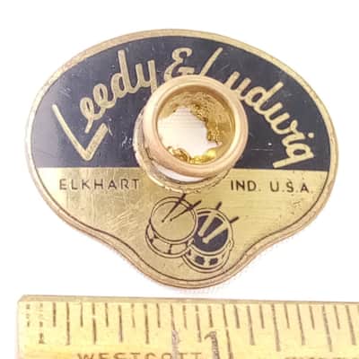 Leedy & Ludwig Badge 1950-'54 Bass/Tom/Snare Drum Vintage50s Elkhart +OG Grommet image 1