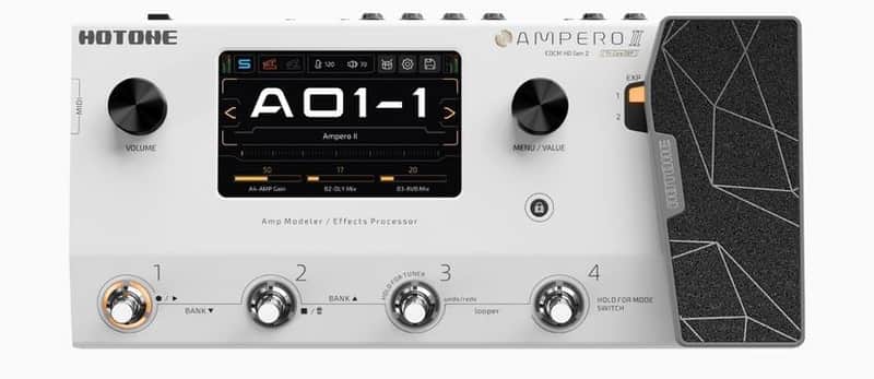 Hotone MP-350 Amp Modeler/Multi-Effects Pedal, 5 Touchscreen, Expression Pedal, Looper, Drum Machine, Acoustic Simulator image 1