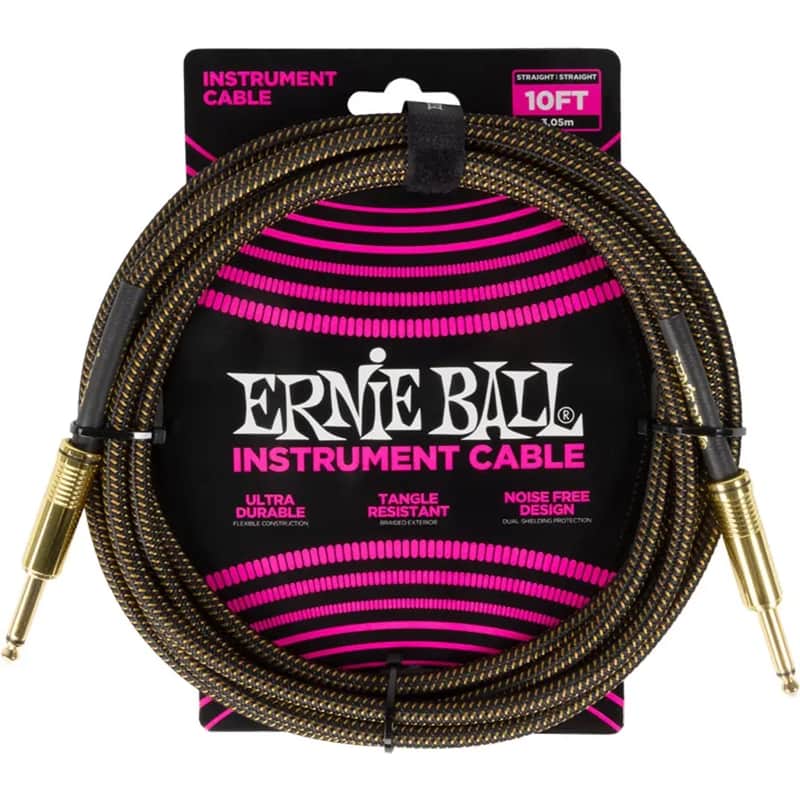 CAVO JACK-JACK ERNIE BALL 6428 Braided Cables Pay Dirt (3mt) image 1