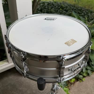 All Original Ludwig Acrolite 5x14" 8-Lug Aluminum Snare Drum w/ Rounded Blue/Olive Badge image 25