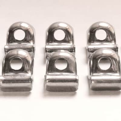 Set of (10) Slingerland Nickel Plated Brass Hoop Clips  / Circa 1940s image 7