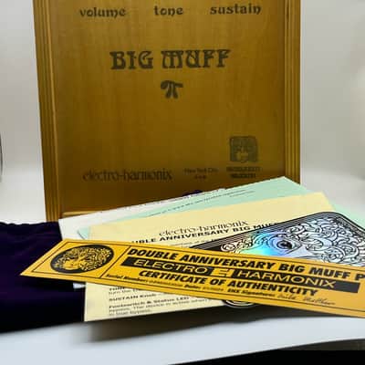 Electro-Harmonix Double Anniversary Big Muff Pi 2024 - Gold Limited Edition (1 of 555 Made, Violet Ram's Head Circuit) image 6