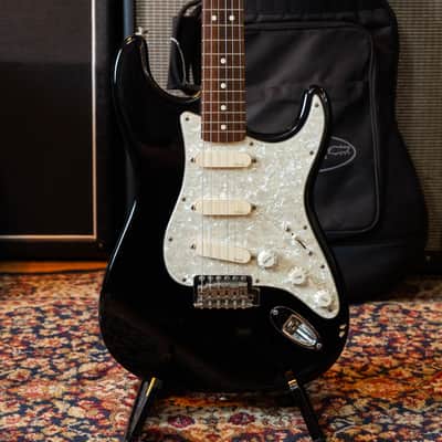 Fender Standard Stratocaster with Rosewood Fretboard 2004 - Black With EMG David Gilmour Pickup Set image 1