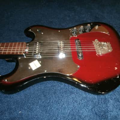 Vintage 1960's Kingston 65 Electric Guitar! Japan Teisco! Mirror Pickguard! image 4