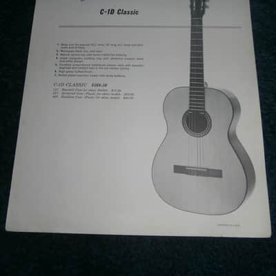 Vintage 1960's Gibson C-1D Classic Acoustic Guitar Dealer Spec. Sheet! Rare! imagen 3