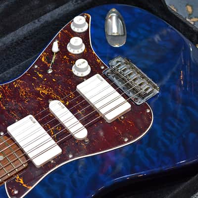 Aircraft AC Quilt Maple Top EMG HSH Deep Blue image 4