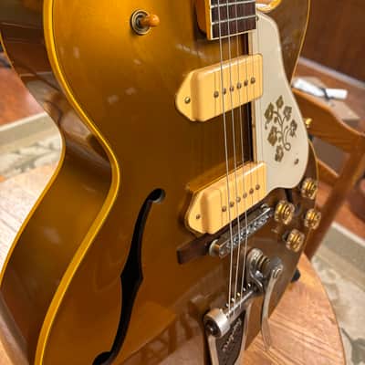 2000 Gibson Custom Shop Historic '52 ES-295 with Bigsby Antique Gold image 5