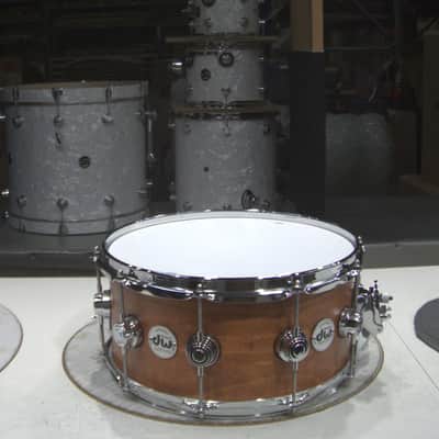 DW Collectors Maple/Spruce 6.5" x 14" Snare Drum w/ VIDEO! Honey Satin Oil image 9
