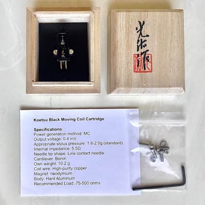 Koetsu Black Moving Coil Stereo Cartridge 0.4mV Output, Line contact Diamon on Boron, Original $3300 image 2