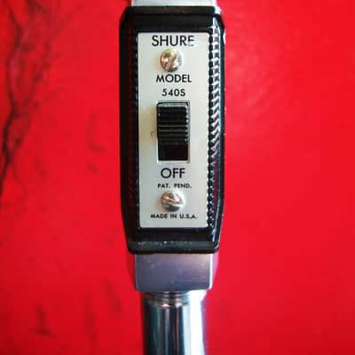 Vintage 1960's Shure 540S dynamic microphone High Z harp mic w Belden cable 575S image 6