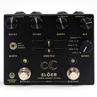 Walrus Audio Sloer Stereo Ambient Reverb Effect Pedal – Black (New) image 3