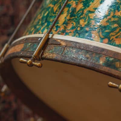 Ludwig  1930's 'Peacock Pearl Outfit' in Original Peacock Pearl Gen. II' - 14x27.5 & 5x14 image 10