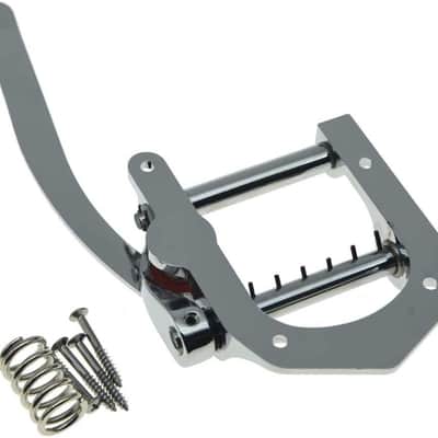 Guitar Vibrato Tailpiece Tremolo Bridge Flat Top Body Tremolo Vibrato Bridge Fits for Electric Guitars Chrome image 2