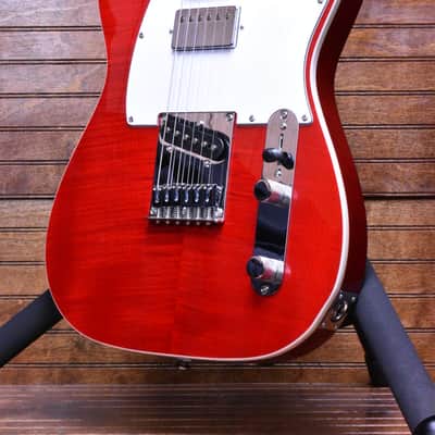 Squier Affinity Series® Telecaster® FMT SH, Laurel Fingerboard, White Pickguard, Crimson Red Transparent image 1
