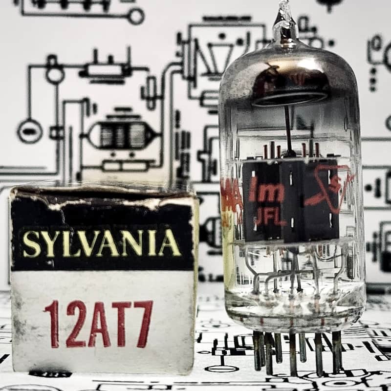Sylvania 12AT7 Black Plates Halo O-Getter - Tested image 1