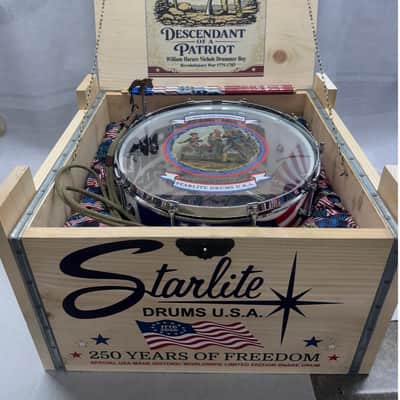 RCI Starlite USA 250th anniversary 8x14 tribute snare drum. Only 20 image 4