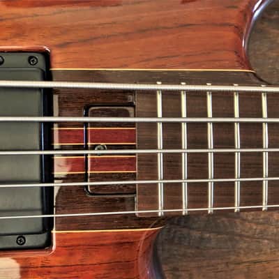 Tobias Signature 5 String Bass. 1990 Catalog Bass. Unique 1 of a Kind. Bubinga-Wenge image 10