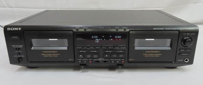 Sony TC-WE805S Stereo Dual Cassette Deck With RM-J910 Remote | Reverb