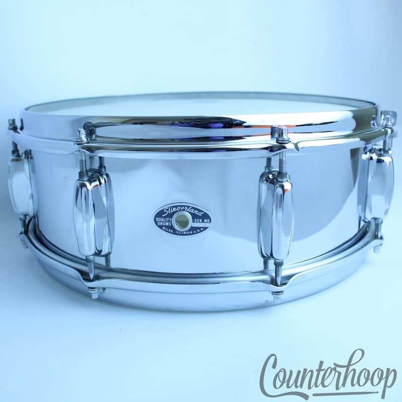 Slingerland 14x5"Festival Snare Drum Chrome Steel 8-Lug Niles,IL USA Vintage 70s image 1