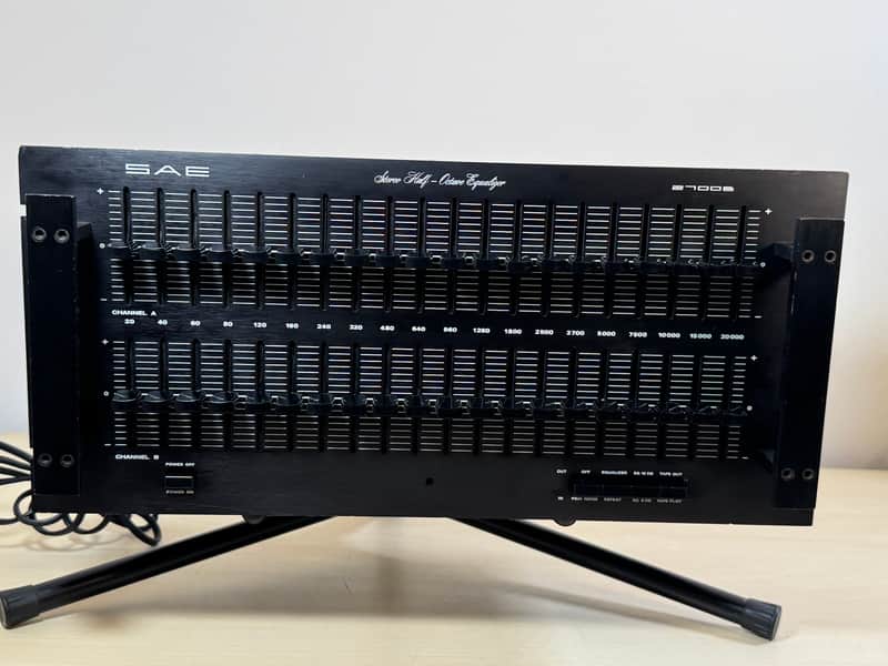 SAE  2700B EQ Stereo Half Octave Equalizer Model 2700B 1976 Black Aluminum image 1