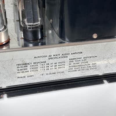 McIntosh MC60 Monoblock Tube Power Amplifier (Pair) image 13