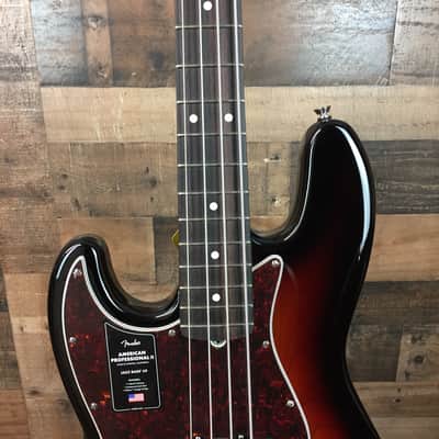 Fender American Professional II Jazz Bass, LEFT HANDED, 3-Color Sunburst, Hard Case, Free Ship, 361 image 7